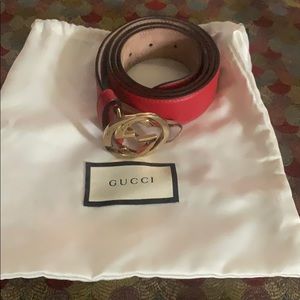 EUC Red Gucci Belt size 95
